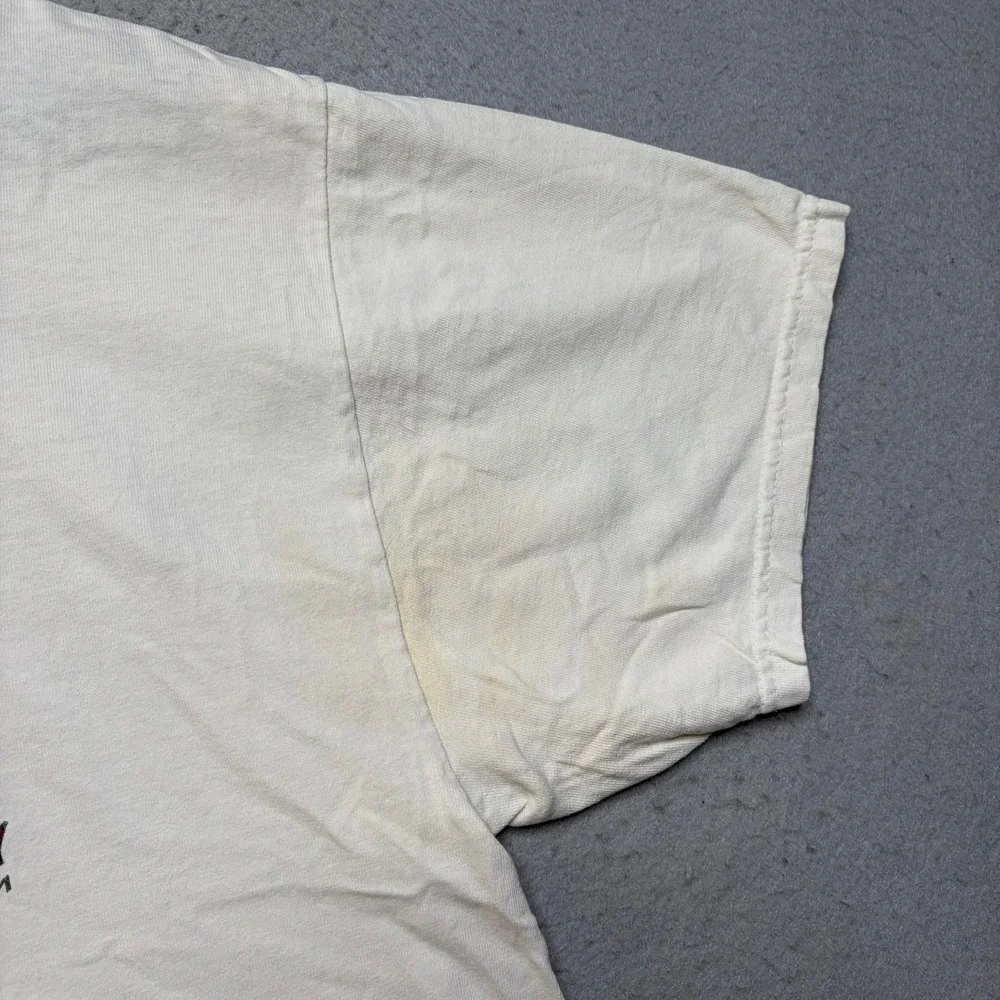 Vintage California Fire T-Shirt Men Large White 2001 Devil Fire Lassen County